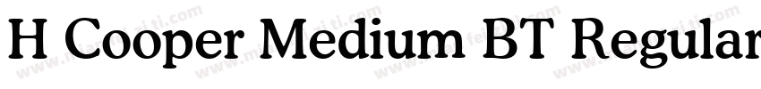 H Cooper Medium BT Regular字体转换